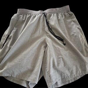 Men’s Gray Nike Fully Lined Running Shorts with Drawstring
